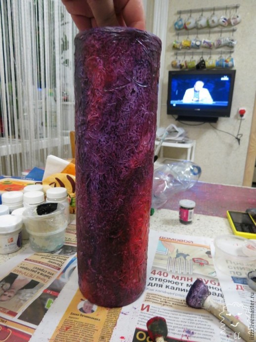 ​Декорируем вазу "Космическая фантазия": часть 1