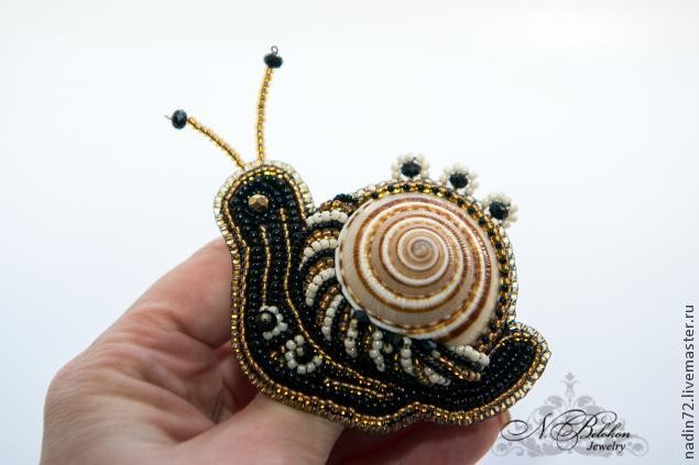 Брошь-улитка: мастер-класс, часть 4