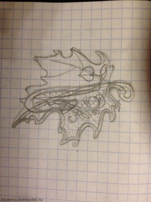 ​Создание броши "Осенняя симфония": часть 1