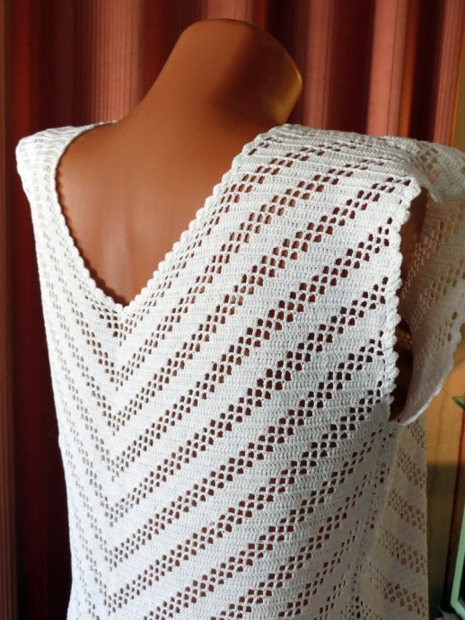 Топ в технике филейного вязания Топ в технике филейного вязания