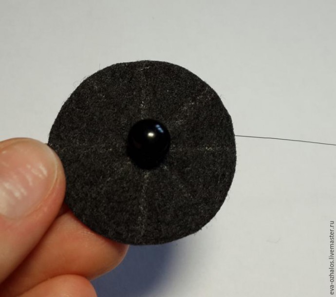 ​Делаем брошь-цветок "Черная георгина": часть 1