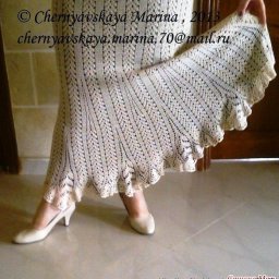 ​Длинная вязаная юбка