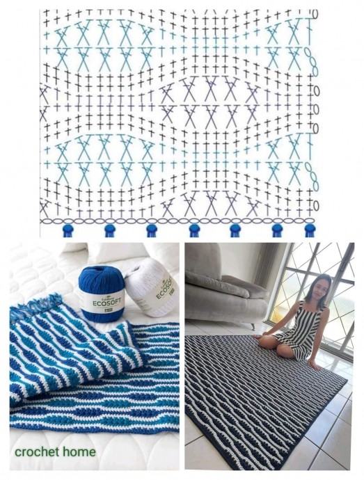 Коврики крючком