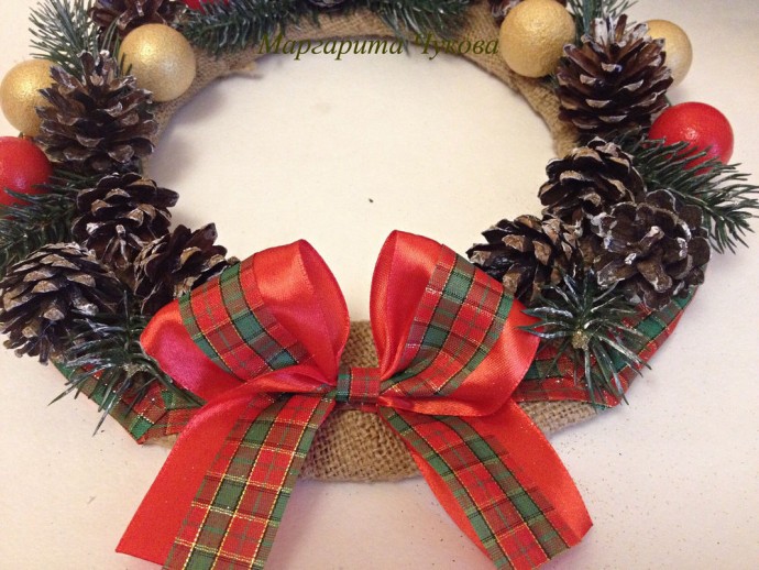 Декоративный праздничный венок своими руками: часть 2 Декоративный праздничный венок своими руками: часть 2