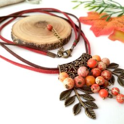 Ожерелье "Рябиновая сказка": часть 1