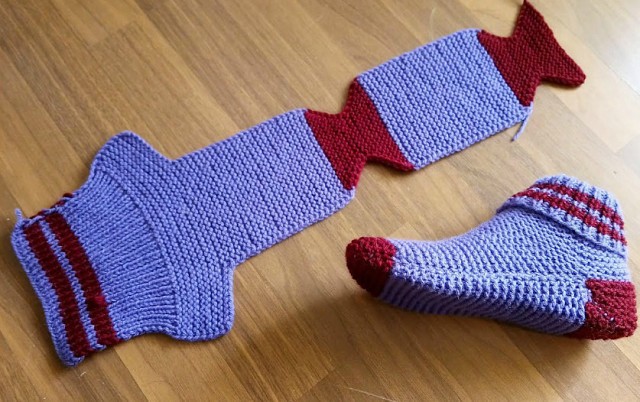 Носки на двух спицах