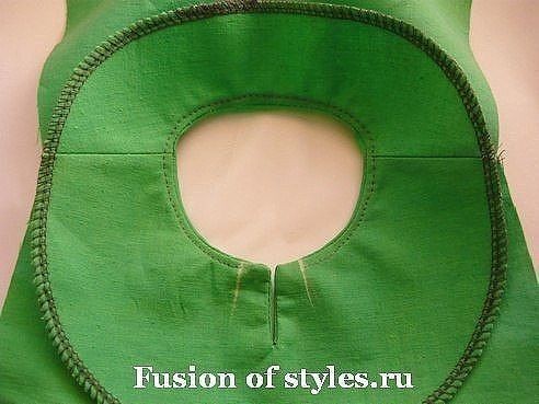 ​Обработка горловины с разрезом