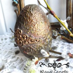 Декорируем интерьерное яйцо: вариант 3