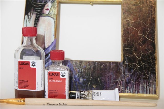 Декорируем рамки для зеркала поталью