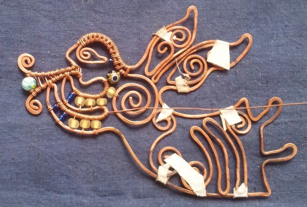 Делаем из медной проволоки ангела с трубой: часть 3