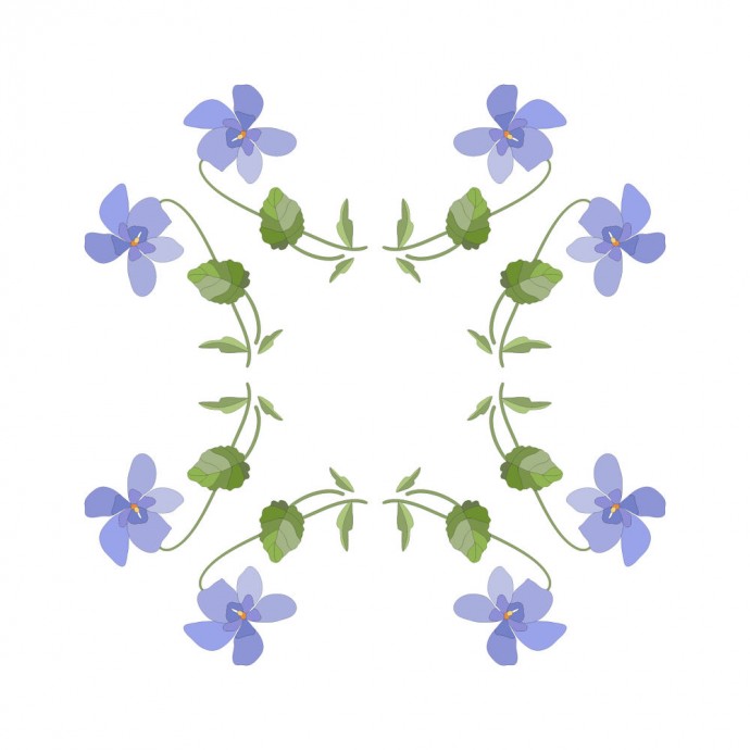 ​Узоры из фиалок