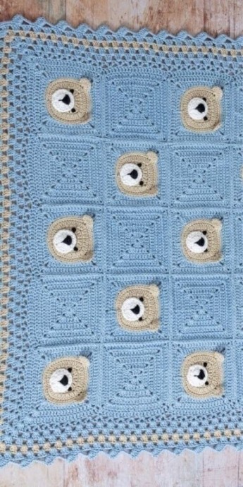 Мишки: схемы для пледа Мишки: схемы для пледа