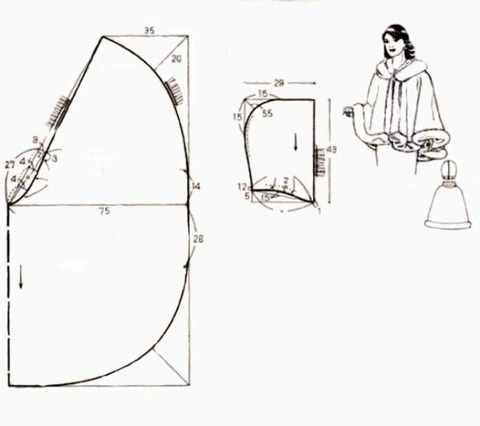Накидка с капюшоном: моделирование