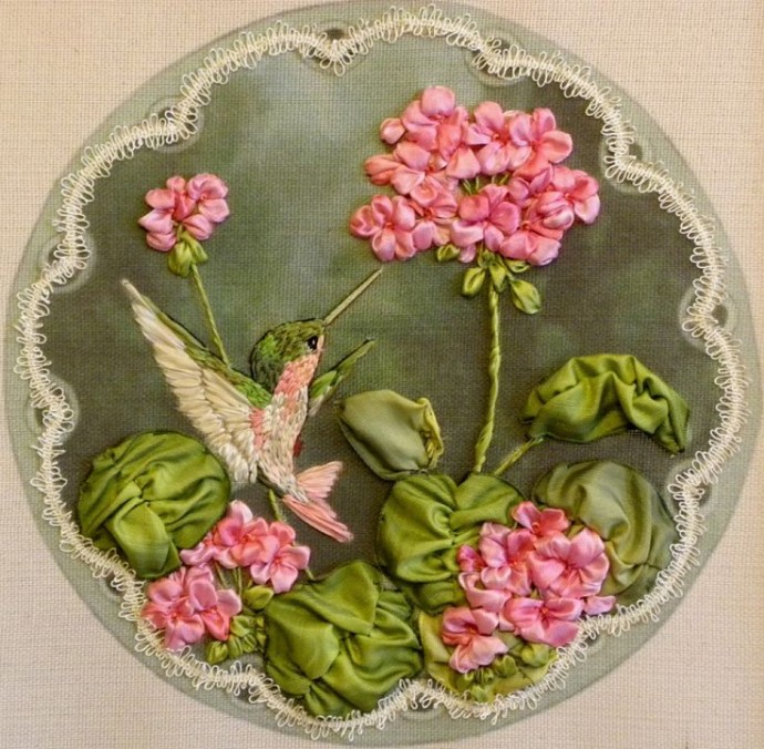 ​Изысканная вышивка лентами