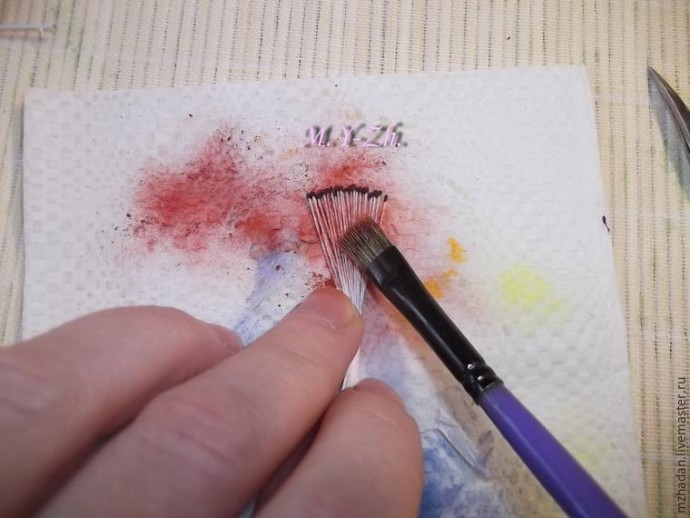 Лепим из полимерной глины гребень для волос с цветком мака: часть 1