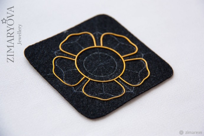 Мастерим брошь-цветок "Flower of the Universe": часть 1