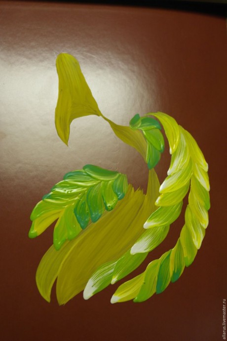 Рисуем птицу переходными мазками беличьей кистью: часть 1