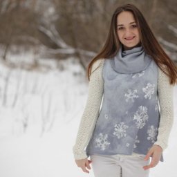 Войлочная геометрия: валяем топ "Февральская вьюга", часть 2