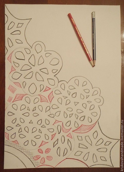 Изготовление ажурного кокошника для снегурочки