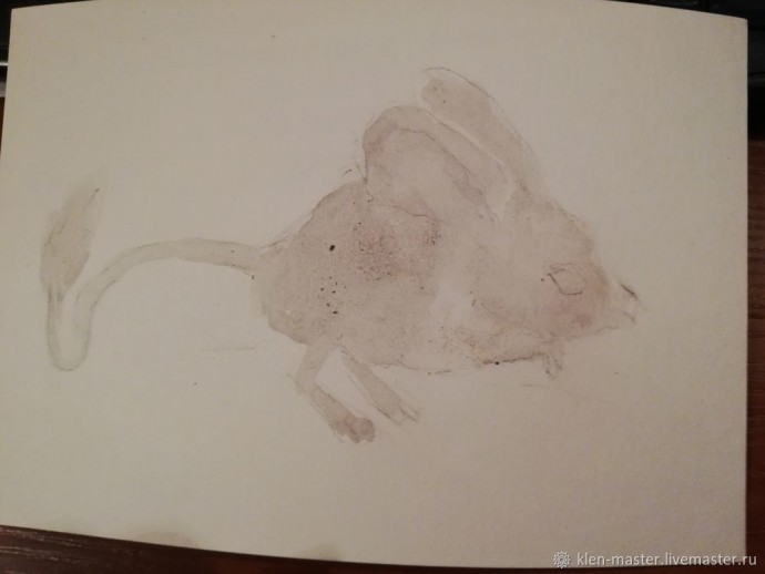 Рисуем тушканчика акварелью