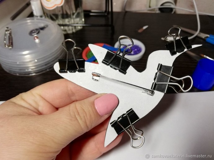 Делаем брошь "Колибри": часть 2