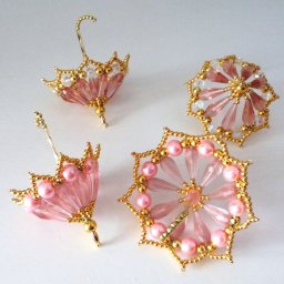 Зонтик из бисера, стекляруса, бусин