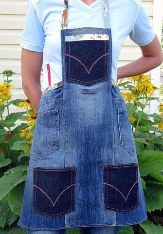 Что сделать из старых джинсов: фартук