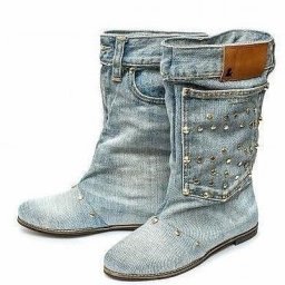 Как сделать сапожки из джинсов