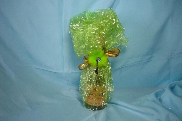 Праздничный декор бутылки: часть 2