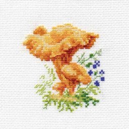 ​Вышивка крестиком: лисички