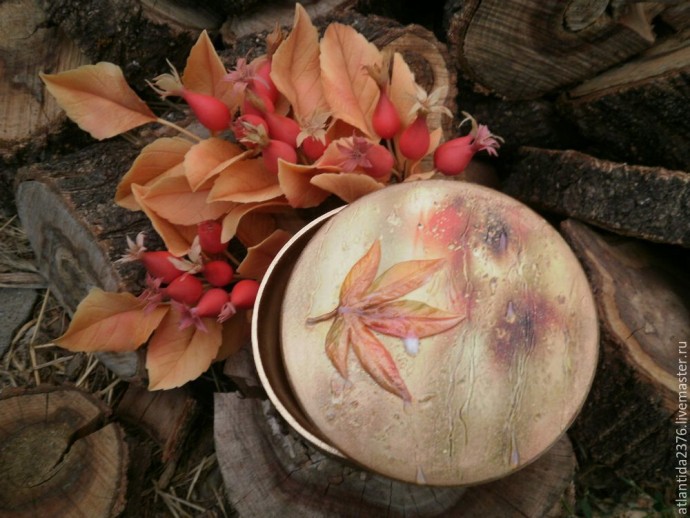 Декорируем шкатулку "Осенний дождь": часть 4