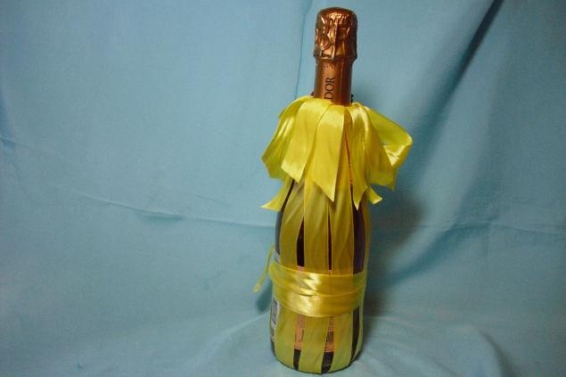 Праздничный декор бутылки: часть 2