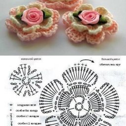 Разные цветы крючком