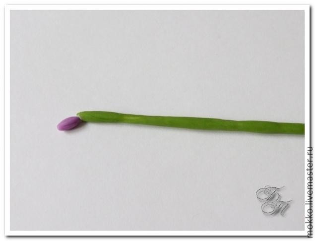 Лепим веточки лаванды из полимерной глины без использования молдов: часть 2