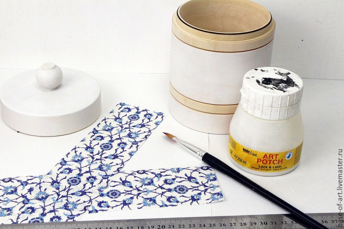 ​Мастер-класс по декупажу баночки "Португалия в сердце"