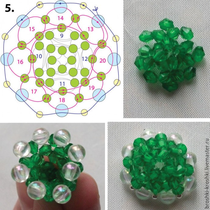​Плетём из бисера симпатичные новогодние сувениры: часть 3