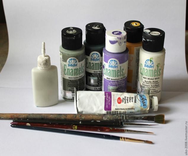 Процесс имитации филиграни и роспись акриловыми красками шкатулки: часть 1