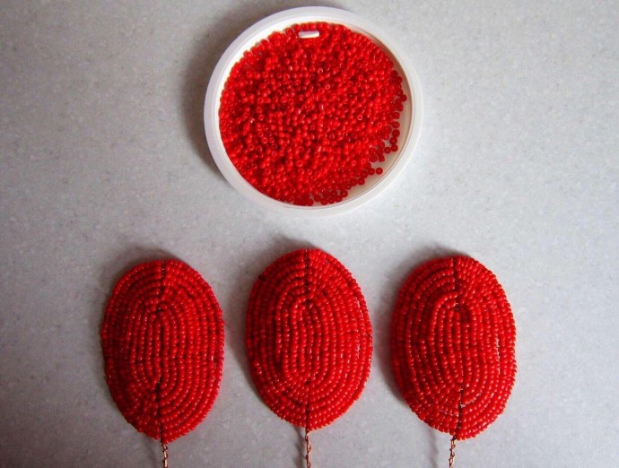 ​Тюльпаны из бисера