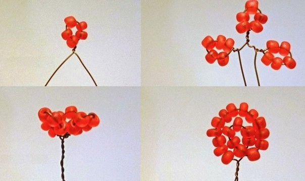 Гвоздики из бисера