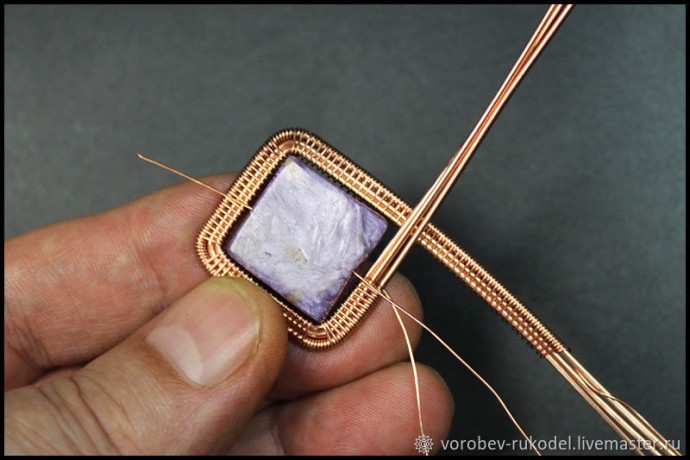 Кулон из проволоки и камня в технике Wire Wrap: часть 1
