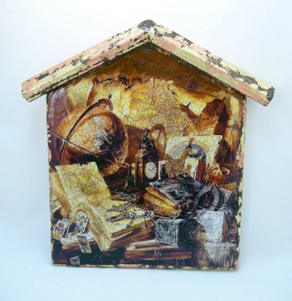 Декорируем ключницу-домик: часть 2