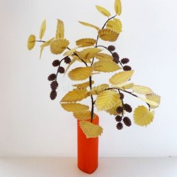 Ветка ольхи из фоамирана: часть 1