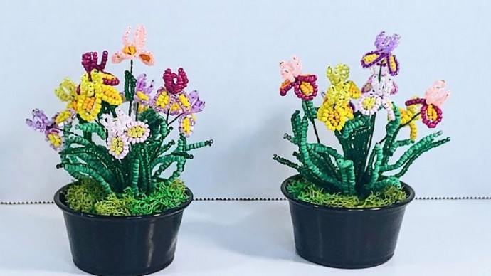 Миниатюрные растения из бисера Миниатюрные растения из бисера
