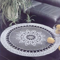 ​Очень красивые большие вязаные салфетки