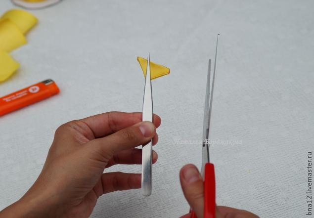 Учимся делать узкий лепесток в технике канзаши: часть 2