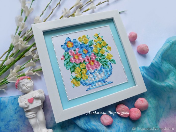 Имитируем вышивку в технике точечная роспись: часть 2 Имитируем вышивку в технике точечная роспись: часть 2
