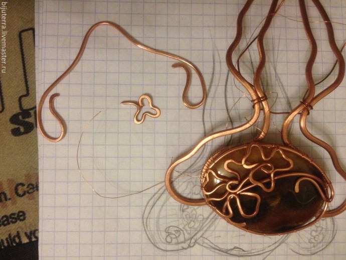 ​Изготавливаем украшение для волос: медный гребень с симбирцитом, часть 2