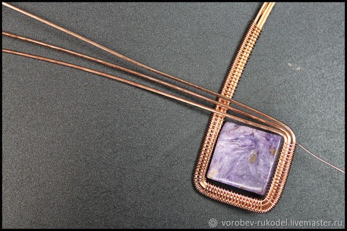 Кулон из проволоки и камня в технике Wire Wrap: часть 1