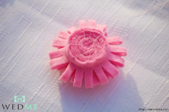 Георгины из фетра