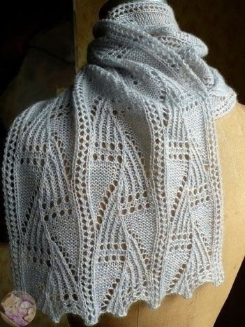 Ажурный шарф спицами Ажурный шарф спицами